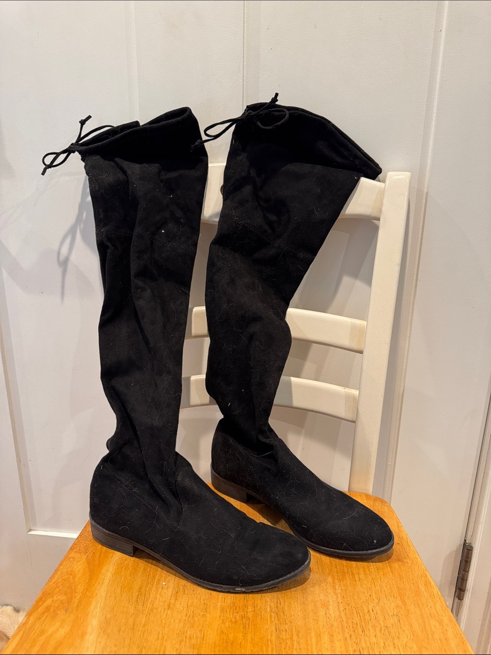 Unisa Black Over-the-Knee Suede Boots
